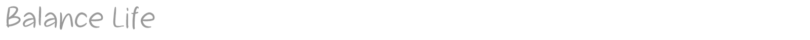 Balance Life font preview